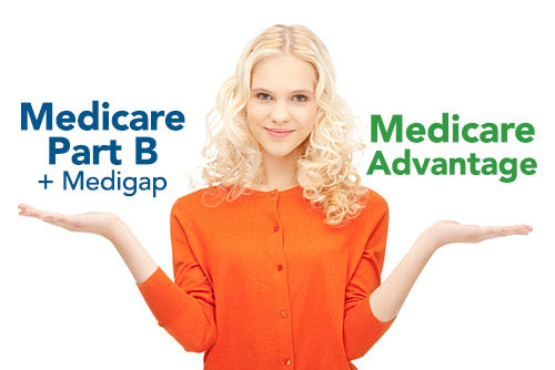 woman comparing Medicare plans